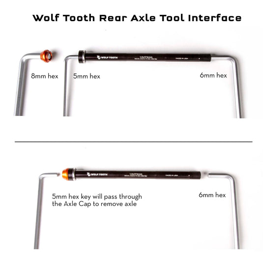 Wolf Tooth Rear Thru Axle 12 x 173mm 1.0 Thread Pitch Made In Minnesota