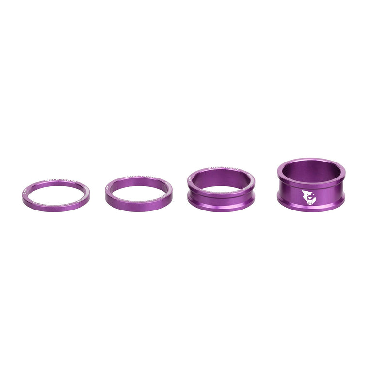 Load image into Gallery viewer, Wolf Tooth Headset Spacer Kit 3, 5, 10, 15mm, Purple
