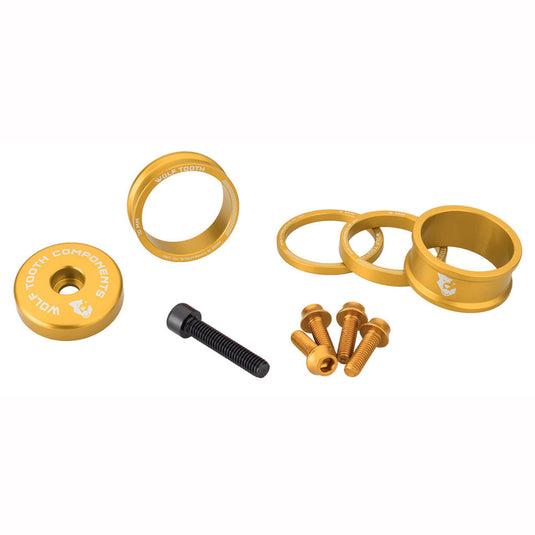 Pack of 2 Wolf Tooth BlingKit: Headset Spacer Kit 3, 5,10, 15mm, Black