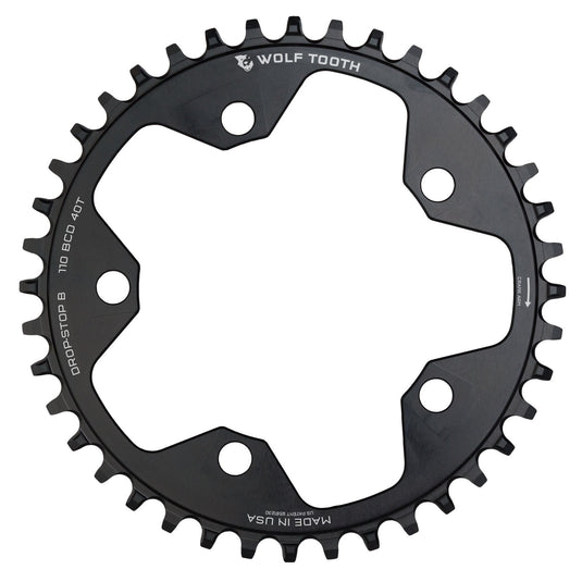 Wolf Tooth Chainring 46t 110 BCD 5-Bolt 10/11/12-Speed Alloy Cyclocross & Road