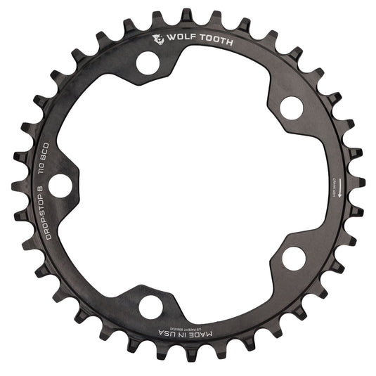 Wolf Tooth Chainring 46t 110 BCD 5-Bolt 10/11/12-Speed Alloy Cyclocross & Road