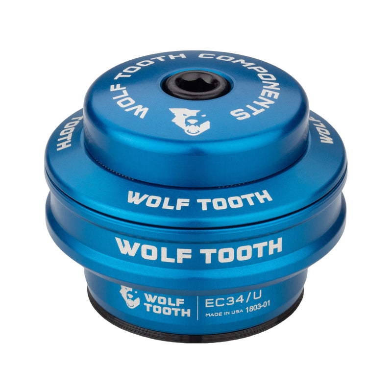 Load image into Gallery viewer, Wolf Tooth Premium Headset - EC44/40 Lower, Blue Stainless Steel Bearings
