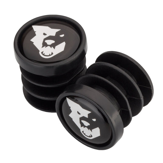 Wolf Tooth Bar End Logo Plugs - Set of 2, 22mm, Black