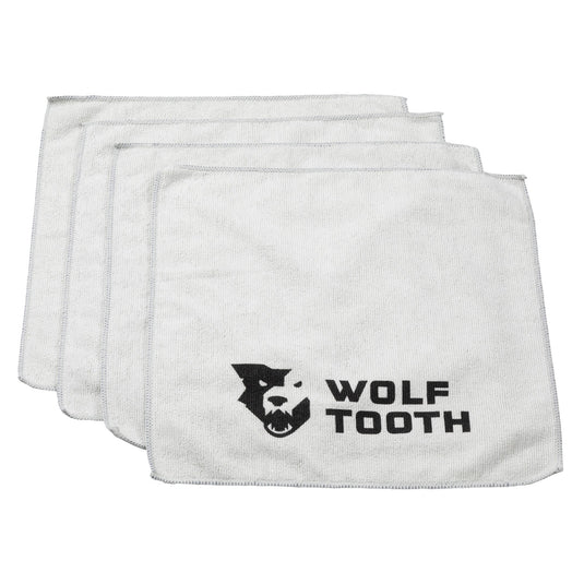 Wolf Tooth Logo Microfiber Towel - 100% Polyester, Machine Washable, Set of 4