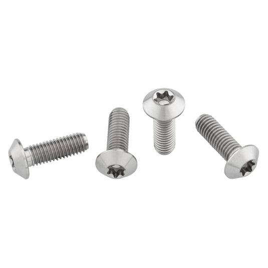 Wolf Tooth Titanium Water Bottle Cage Bolts, 4 Piece, Standard Head Raw