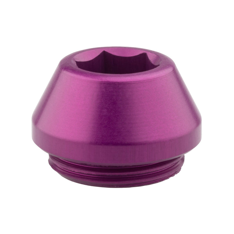 Load image into Gallery viewer, Wolf Tooth 12mm Rear Thru Axle Trainer Axle Cap Torque 1-2Nm max Purple
