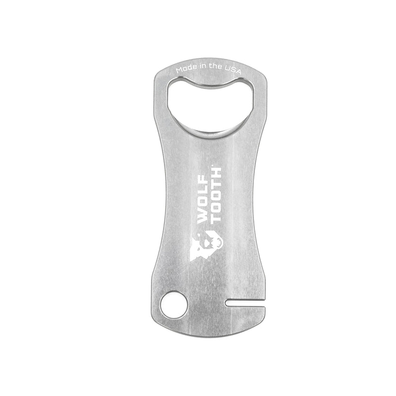Load image into Gallery viewer, Wolf Tooth Bottle Opener With Rotor Truing Slot - Aluminum, Gunmetal, USA Made
