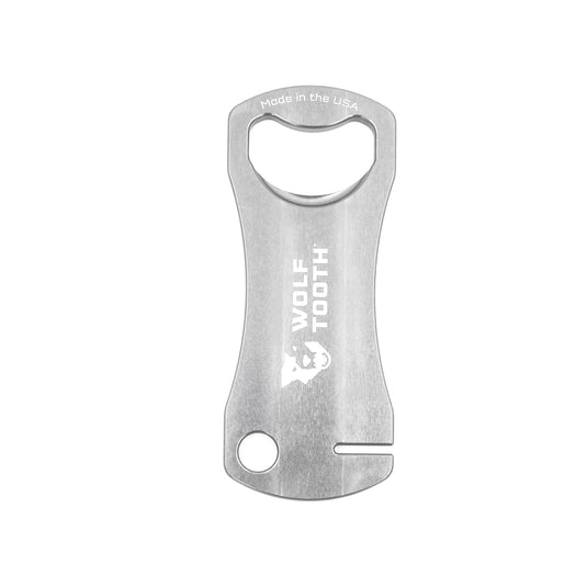 Wolf Tooth Bottle Opener With Rotor Truing Slot - Aluminum, Gunmetal, USA Made