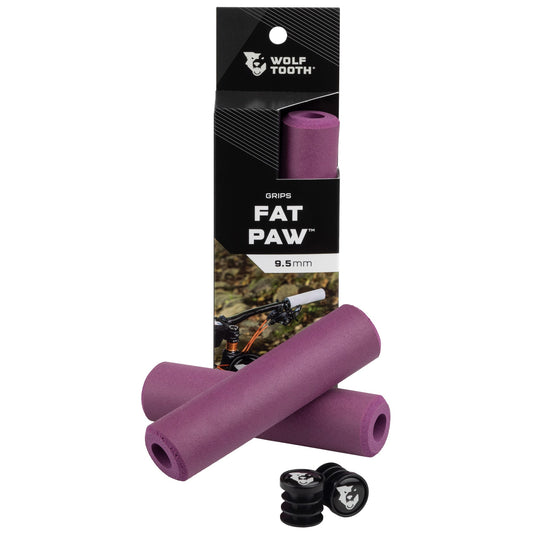 Wolf Tooth Fat Paw Grips - Large Mountain Bike Handlebar Grips, Silicone, Purple