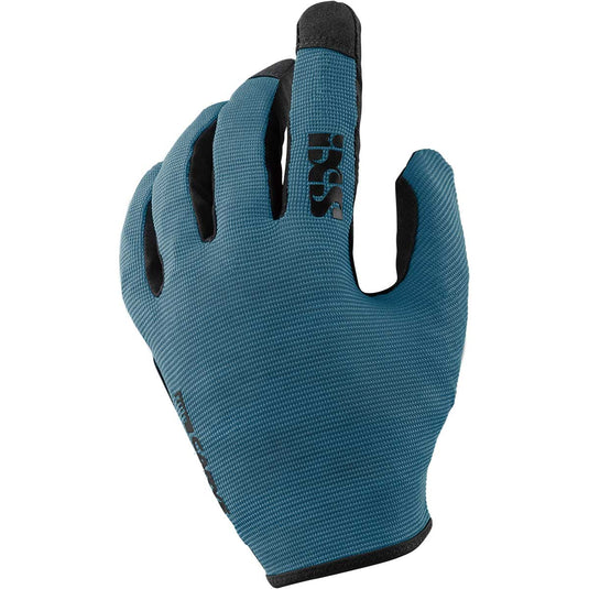 iXS Carve Mens Mountain Bike Full Finger Gloves, Ocean, Slip On, X-Large