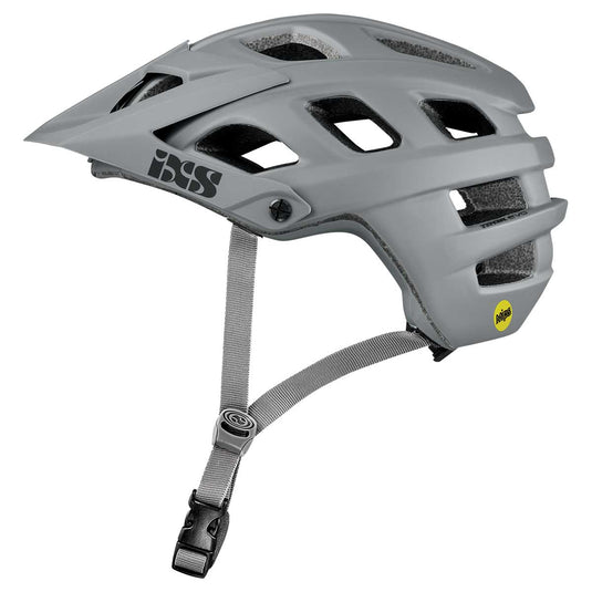 iXS Trail Evo MIPS Mountain Bike Helmet, Adjustable Visor, Grey, SM(54-58cm)