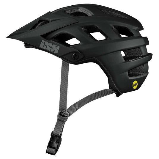 iXS Trail Evo MIPS Mountain Bike Helmet, Adjustable Visor, Black, SM(54-58cm)