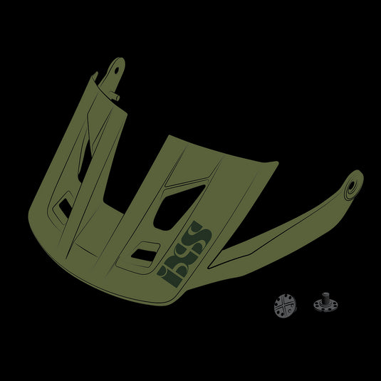iXS Replacement Visor for Trigger All Mountain Helmet Olive Includes Hardware SM