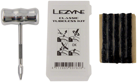 Lezyne Tubless Patch Kit with Refills and Control Drive CO2 Inflator, 16g CO2