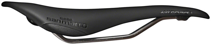 Load image into Gallery viewer, Selle San Marco Allroad Open Fit Racing Saddle - Black 146mm Width Manganese
