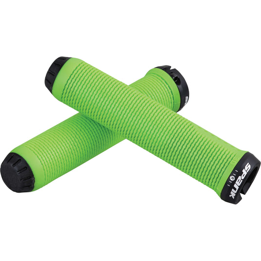 Spank SPIKE Grip 30 - Green | Bar End Tapers To Support Little Finger, Bike Grip