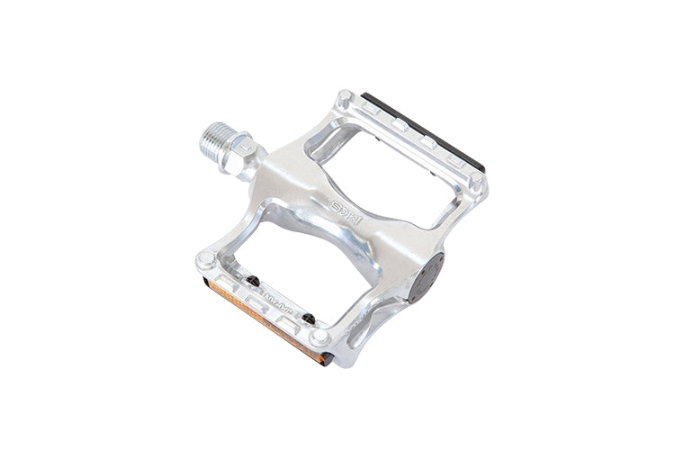 Load image into Gallery viewer, MKS Seahorse Platform Pedal 9/16&quot; Aluminum Body Molded Lugs W/ Reflectors Silver
