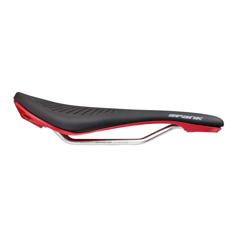 Load image into Gallery viewer, Spank OOZY 220 Saddle - Black Red | 265mm Width | Chromoly Rails | Synthetic
