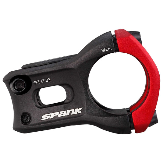 SPANK SPLIT Stem 33mm 31.8mm Red Aluminum | Highly Weight-Optimized Single Crown