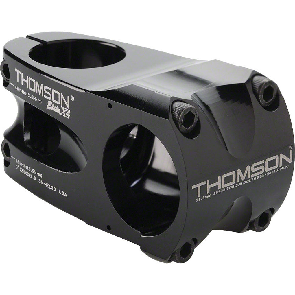 Thomson Elite X4 Mountain Stem 50mm 31.8 Clamp +/-0 1 1/8 in Black