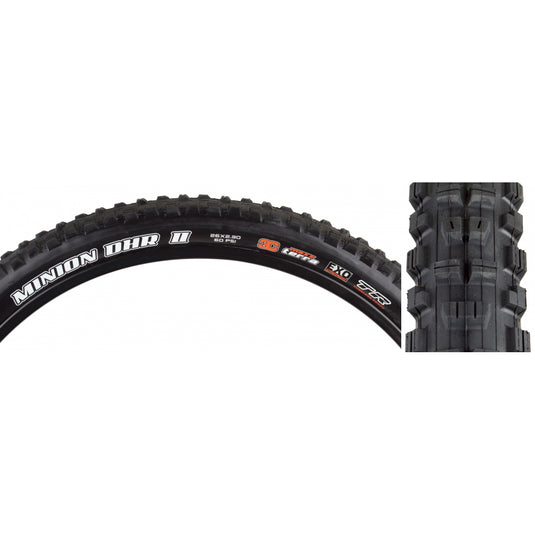2 Pack Maxxis Minion DHF Tires 26 x 2.5 Tubeless Folding Black EXO Wide Trail