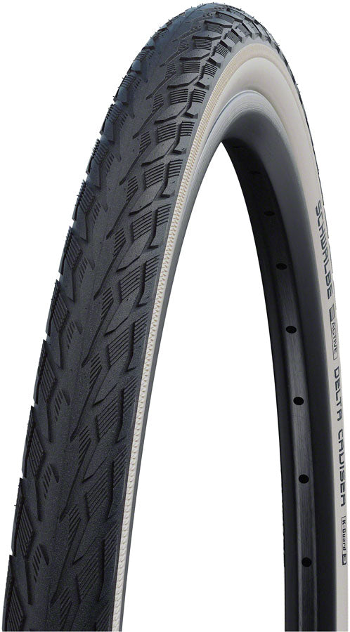 Load image into Gallery viewer, Schwalbe Delta Cruiser Tire 700 x 28 Clincher Wire Whitewall KGuard SBC
