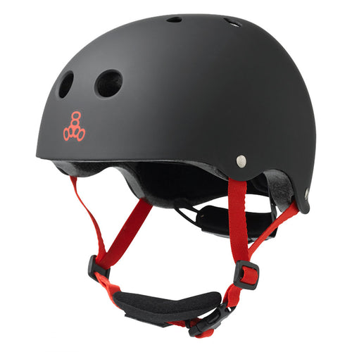 Triple-Eight-LiL-8-Helmet-X-Small-Small-46cm-–-53cm-Half-Face--Adjustable-Fitting--Pinch-Saver-Padded-Chin-Strap-Black_HLMT2609